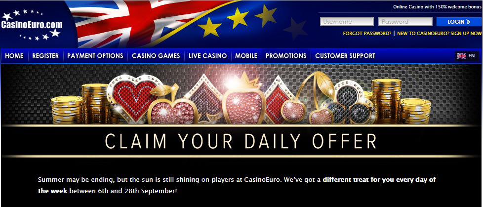 CasinoEuro DAily Offers Promotion