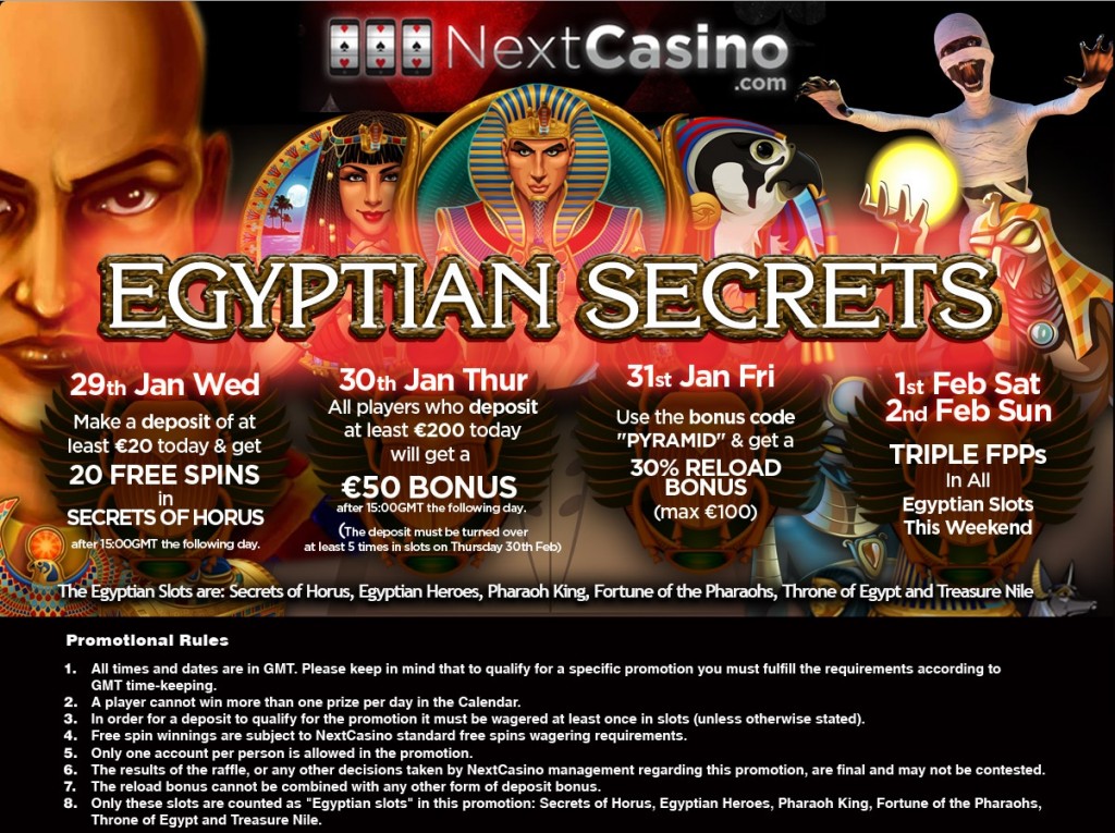 NextCasino Egyptians Secrets